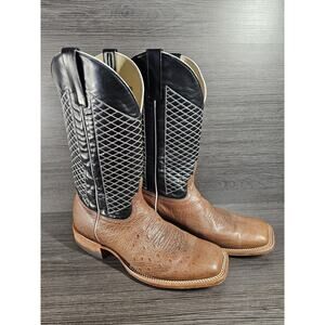 Horse Power Top Hand Kango Tobacco Smooth Ostrich 13" HP8009 Mens 13D Western